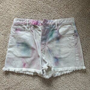 Isabel Marant Etoile Lesiabb Short in Celadon Tie Dye Size 38
